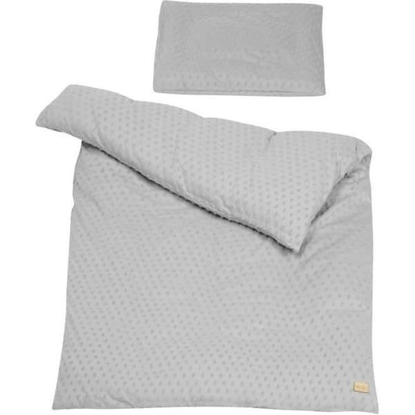ROBA Lil Planet Organic Babybäddset - Påslakan 100x135 + Örngott 40x60 - Silvergrå