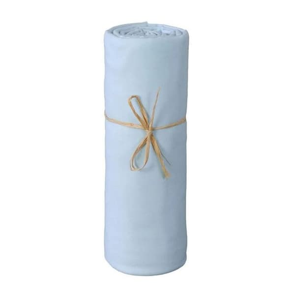 Drap housse för spjälsäng 60 x 120 cm / 100% bomull / 57 trådar/cm² - Ciel