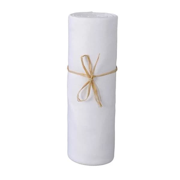 Drap housse för spjälsäng 60 x 120 cm / 100% bomull / 57 trådar/cm² - Vit