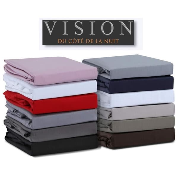 Vision - Marinblått påslakan - 140x190cm - 100% bomull