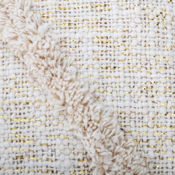 Sängkast "Shine" i bomull &amp; lurex - elfenben 130x180 cm - Beige - Atmosphera inredningsdesigners