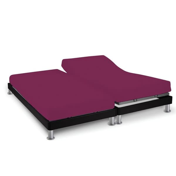 Drap housse dubbel 2x80x200cm cassis 100% bomull 57 Trådar/cm²