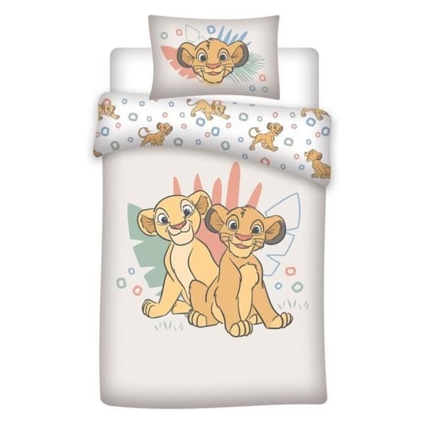 Disney The Lion King Babysängset - Samba Cotton - Påslakan 100x140 cm - Örngott 40x60 cm
