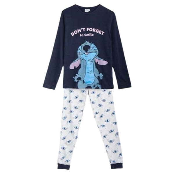 Nattøj Stitch Blå - L