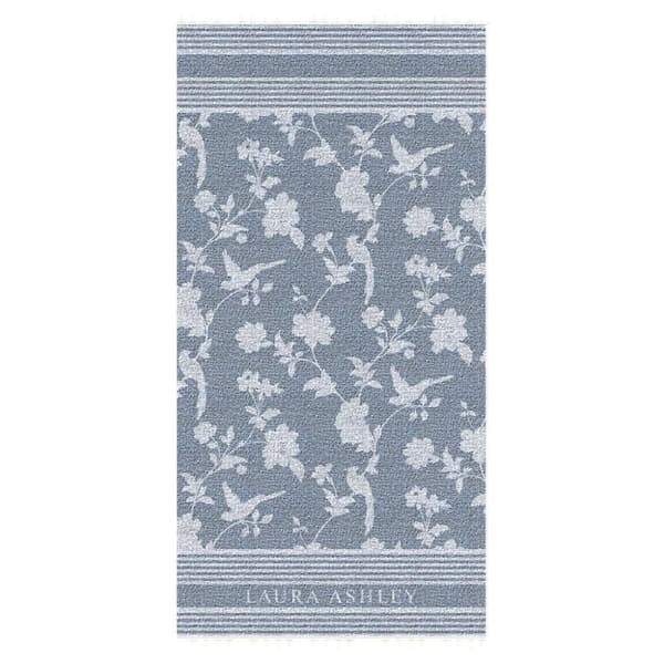Laura Ashley Hamam handduk Elveden Midnight 90x180 cm Blå/Vit