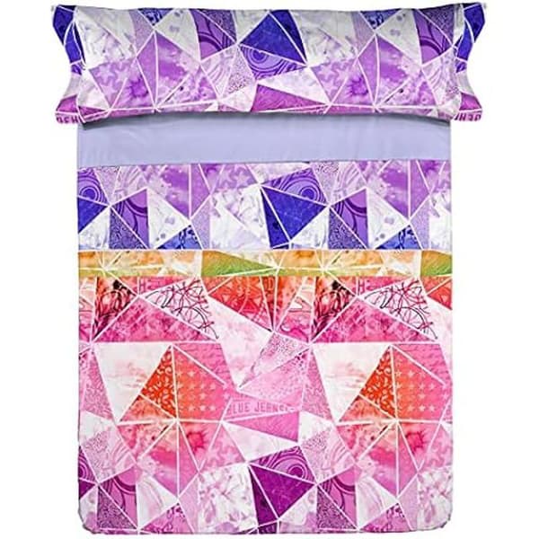 Bäddset - Lois - Mailen - Tryckt mönster - 50% bomull, 50% polyester - Kompatibel med madrasser på 25 till 30 cm