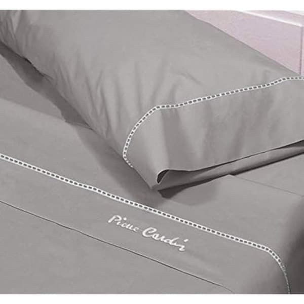 Pierre Cardin Arcadia 100% bomull sängset för 160 cm säng - Grå - Vanlig - Tvättbar
