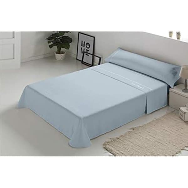 Pierre Cardin Arcadia 100% bomull sängset för 90 cm säng - Blå