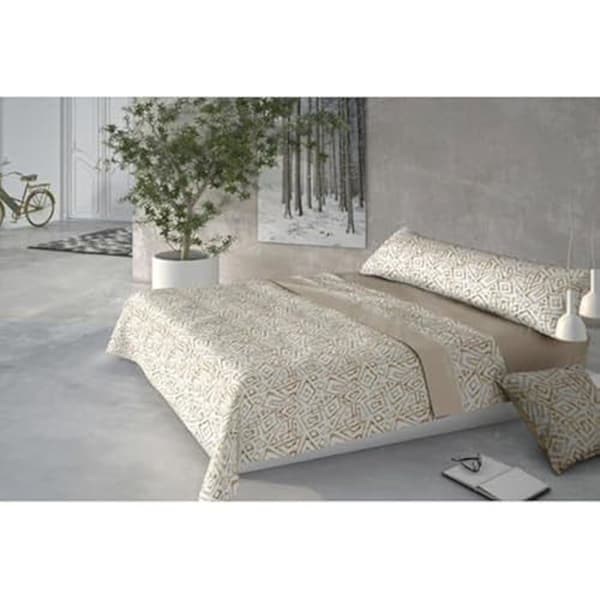 Pierre Cardin Coralina Beige marmor bäddset - 150 cm säng