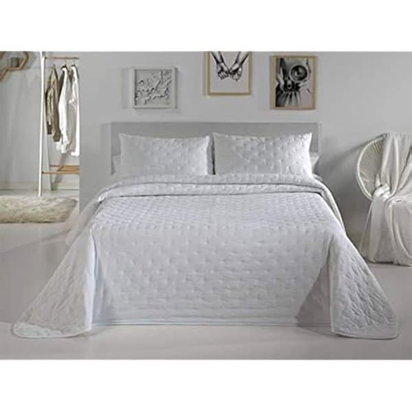 Pierre Cardin Blanc C4 90 cm säng - Mellansäsong vanligt överkast av boutis - 100 % polyester