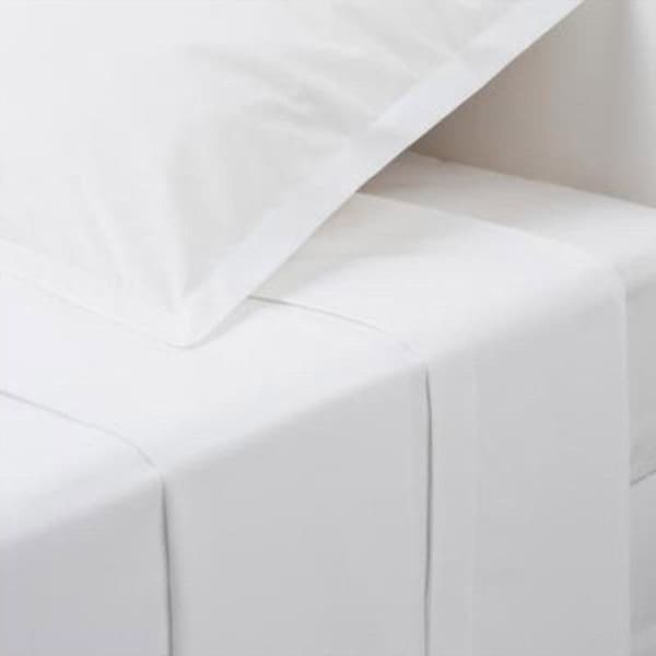 Platt lakan - ATMOSPHERA - Interiör - 240x290cm - 100 % bomull - Vit - 2 personer