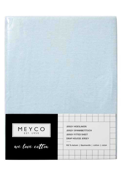 Meyco Baby Uni drahtsängkläder - jersey - ljusblå - 60x120cm