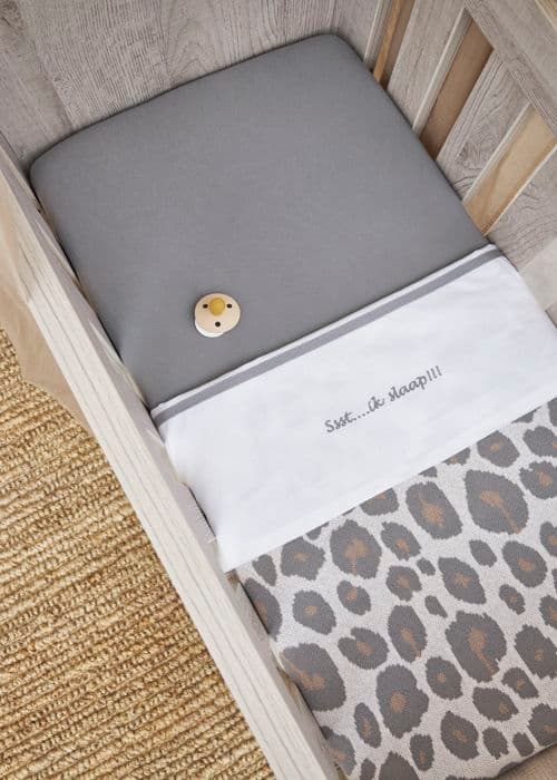 Meyco Baby Uni drap-housse berceau - paket med 2 - jersey - grå - 40x80/90cm