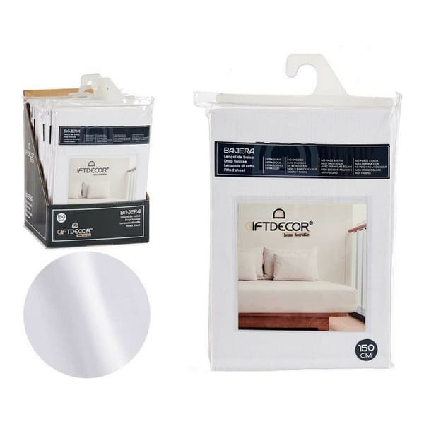 bundplastik Hvid - UK dobbeltseng (135 x 200 cm)