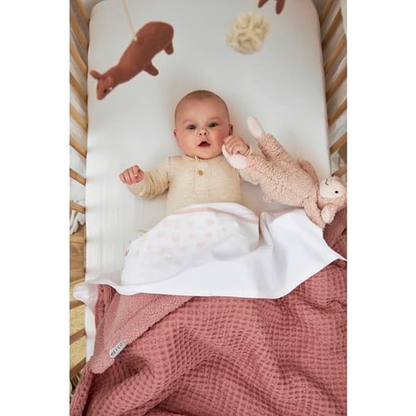 Meyco Baby Uni drajpåsar för spjälsäng - jersey - vit - 60x120cm
