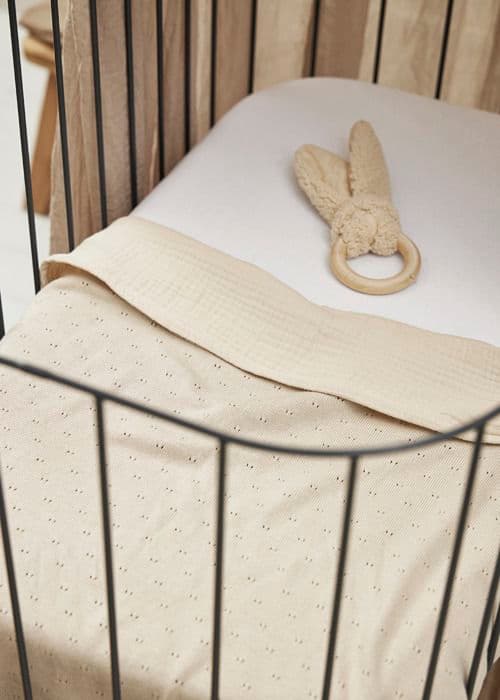 Meyco Baby Uni drap-housse berceau - jersey - offwhite - 40x80/90cm