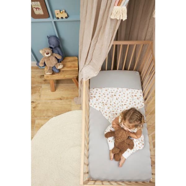 Meyco Baby Uni dra maträtt för spjälsäng - jersey - ljusgrå - 60x120cm