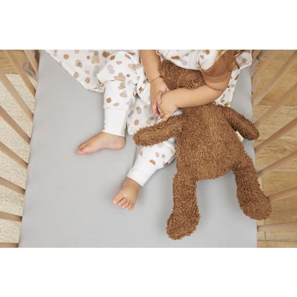 Meyco Baby Uni dra maträtt för spjälsäng - jersey - ljusgrå - 60x120cm