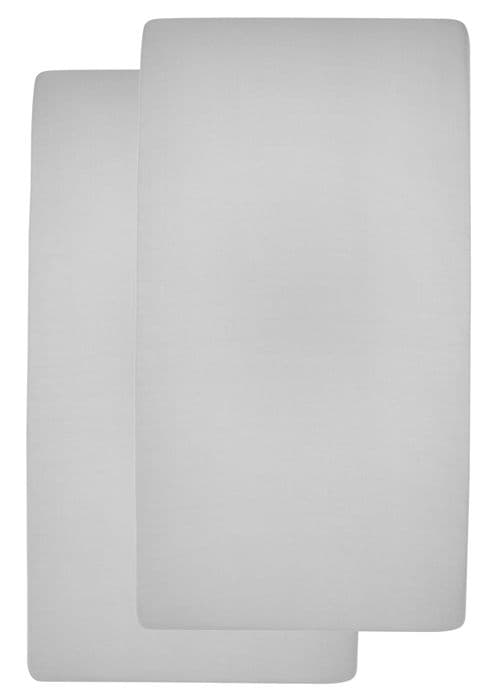 Meyco Baby Uni drachousse för spjälsäng - paket med 2 - jersey - ljusgrå - 40x80/90cm