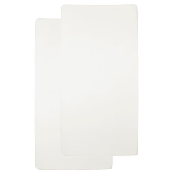Meyco Baby Uni underlakan till spjälsäng - paket med 2 - jersey - offwhite - 60x120cm