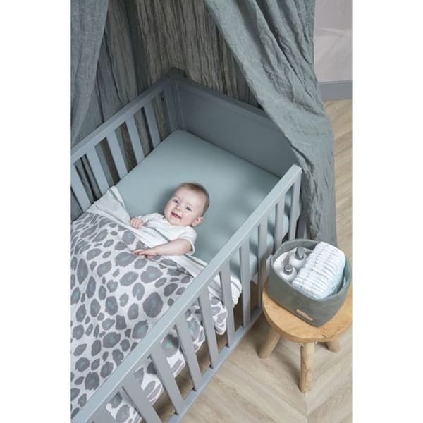 Meyco Baby Uni drap-housse berceau - paket om 2 - jersey - sten grön - 40x80/90cm