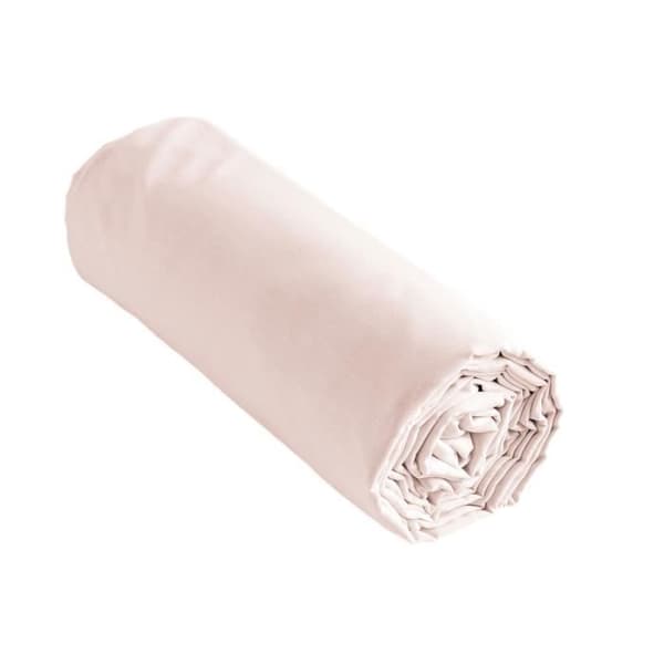 Drap housse 100% bomull 57 trådar 160 x 200 cm påshöjd 30 cm AMBRE färg Barbe à papa