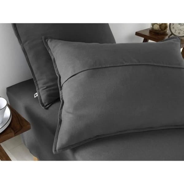 Drap housse flanell 100% bomull 140 x 190 cm CANDICE färg Storm