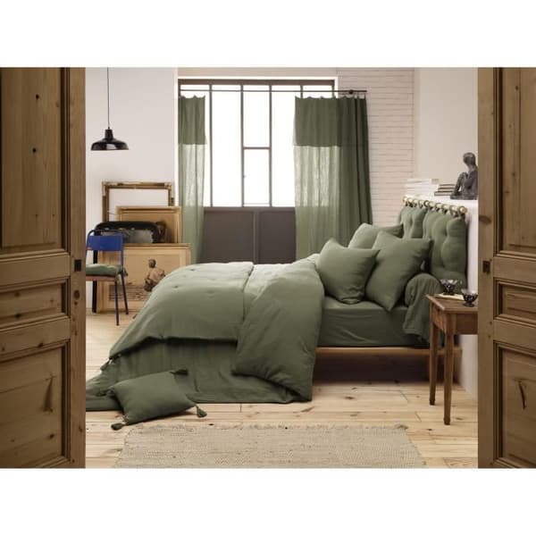 Drap housse Gaze de Coton 180 x 200 cm GAIA färg Romarin