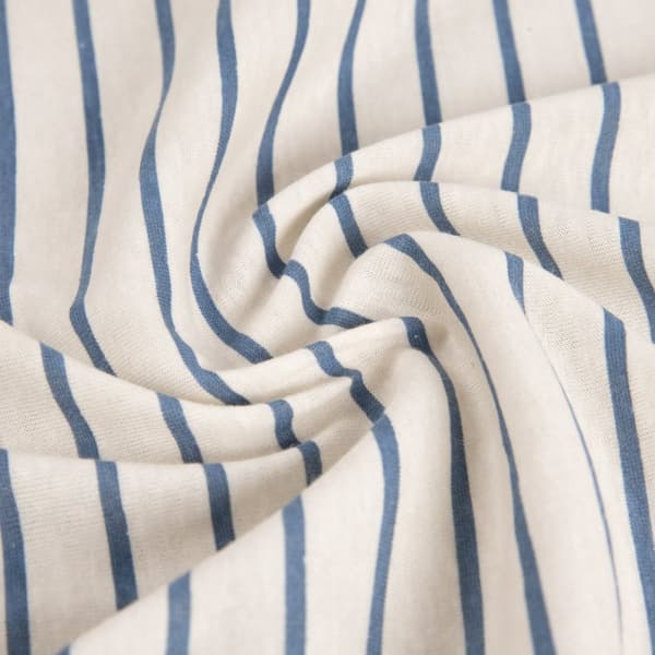 ark | RANDER | jersey i beige og blå striber | 90x200cm | 740848