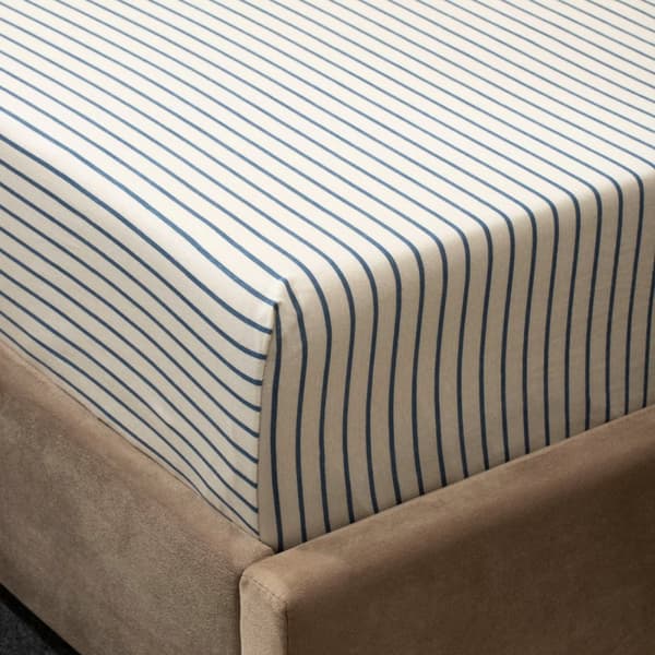 ark | RANDER | jersey i beige og blå striber | 90x200cm | 740848
