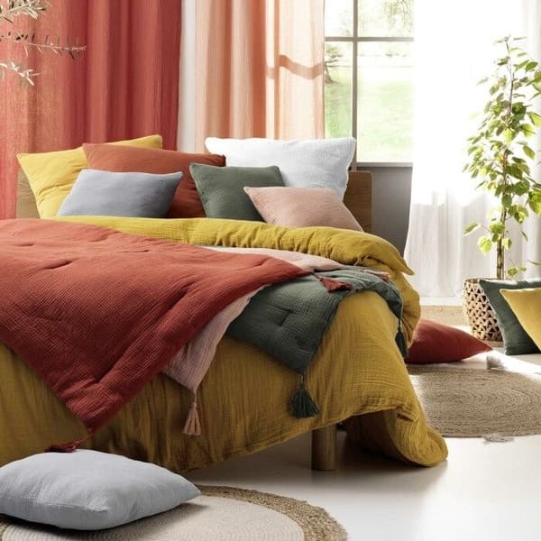 Drap housse 2 personer 140 x 190 cm dubbelgaze bomull 57 trådar Angelia Rose