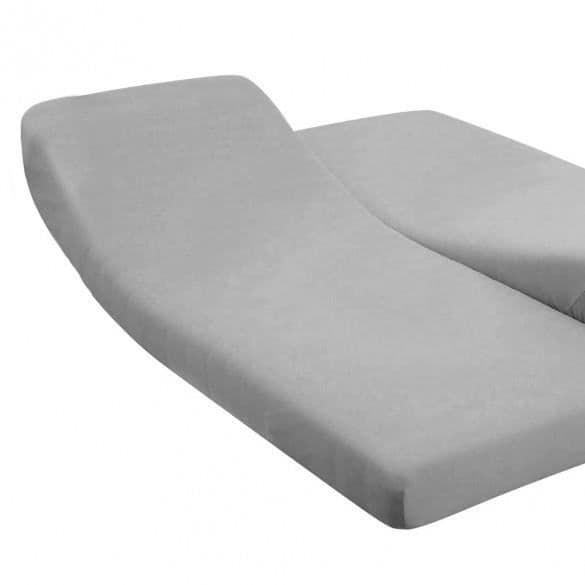 Drap housse för säng med justerbar ram - Tillverkad i Frankrike - Grå - 140 x 200 cm - 100% bomull - 57 trådar