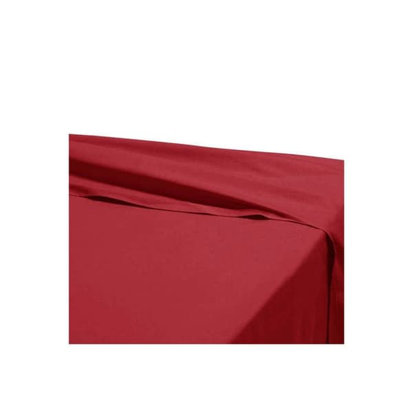 Platt drap - Tillverkad i Frankrike - 180 x 290 cm - 100% bomull - 57 trådar - Bordeaux