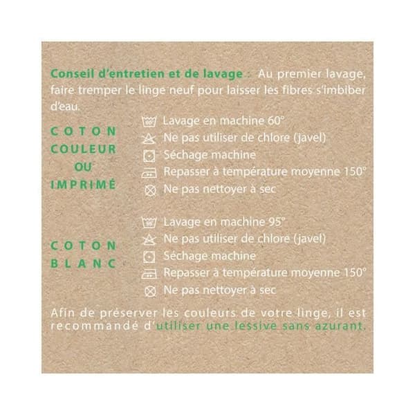 Drap housse - DOULITO - 200x200 cm - Bomull - Grå - Tillverkad i Frankrike