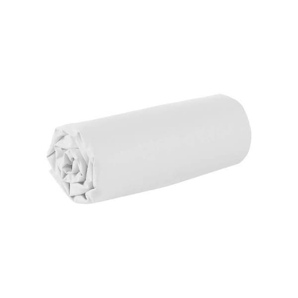 Drap housse - Tillverkat i Frankrike - 80 x 200 cm - 100% bomull - 57 trådar - Vit