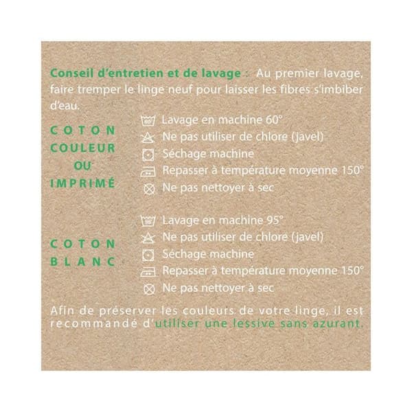 Drap housse - DOULITO - 140x200 cm - Bomull - Svart - Tillverkad i Frankrike