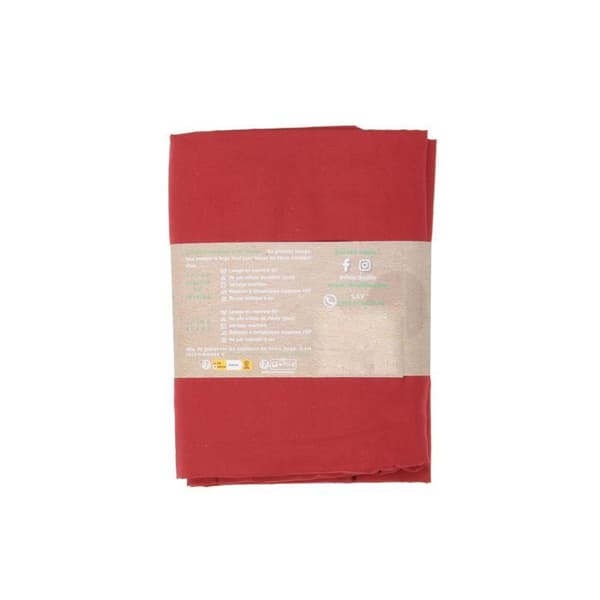 Drap housse Doulito - 140x190 cm - Tillverkad i Frankrike - Bomull - Bordeaux