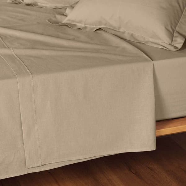 Drap Plat - Lina - 240x300cm - Sand - 100% Bomull - Oeko-Tex Standard 100