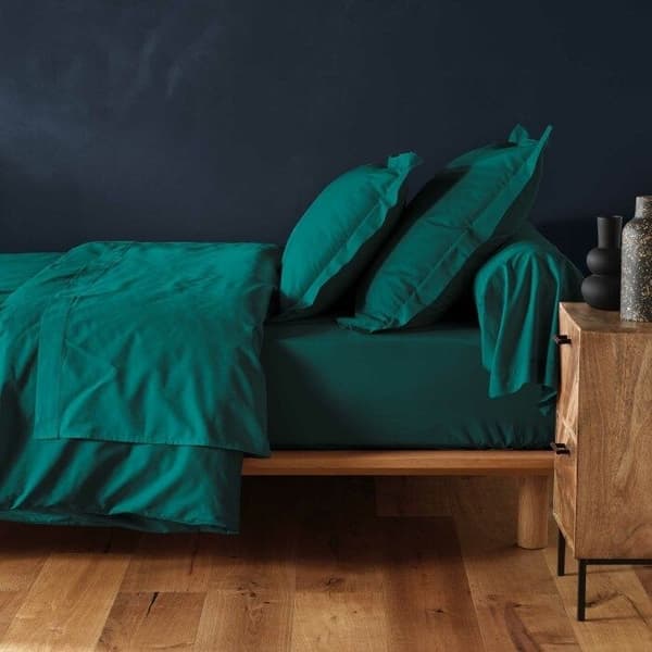Draps hus 180x200 cm - Huv 30 cm - 100% bomull - Smaragd