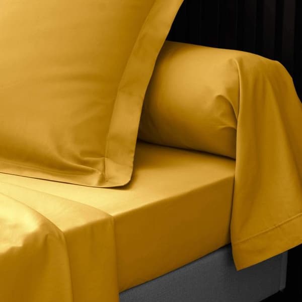 Utdragsskydd - Percale - Gul - 90x190 cm - Huvud 30 cm - 100% bomull