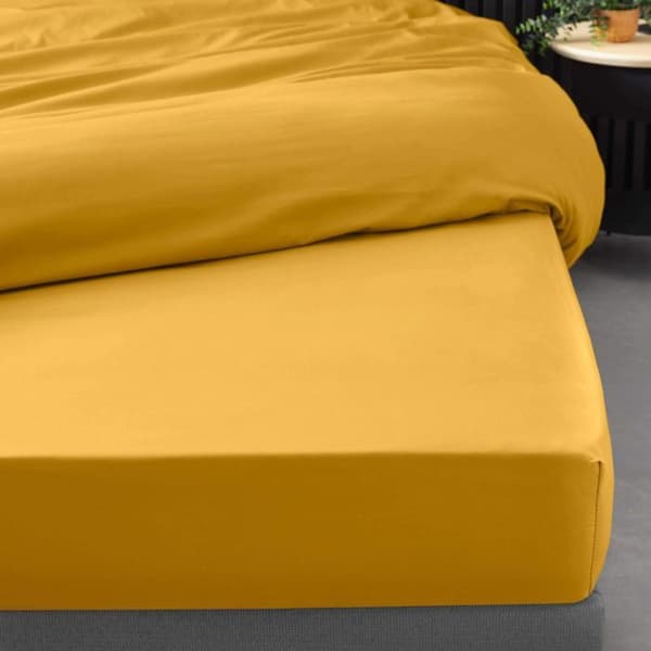 Utdragsskydd - Percale - Gul - 90x190 cm - Huvud 30 cm - 100% bomull