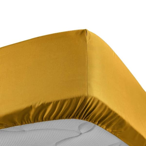 Utdragsskydd - Percale - Gul - 90x190 cm - Huvud 30 cm - 100% bomull