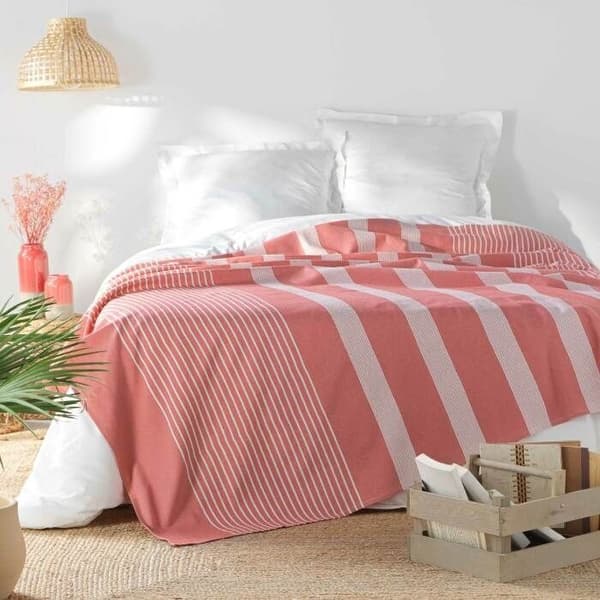 Överkast 1 person 180 x 220 cm bomull/polyester vävd adele Rosa