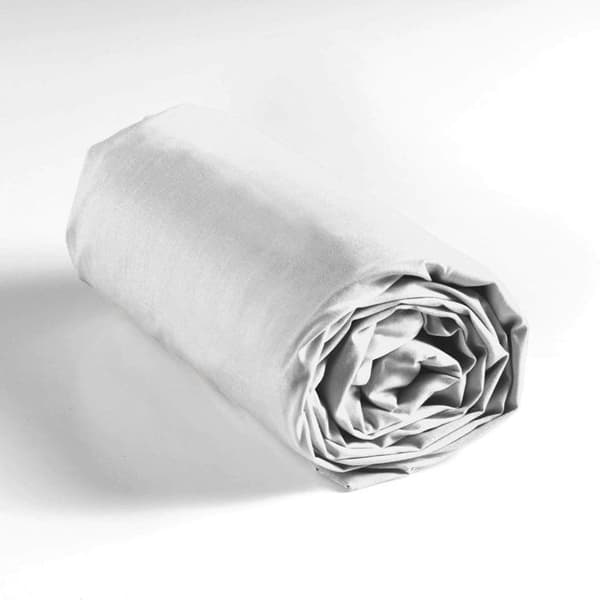 Drap housse 180x200 cm - DOUCEUR D'INTERIEUR - 100% bomull - Vit