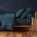 Miniatyrbild 3 av 6: Drap housse 180x200 cm - DOUCEUR D'INTERIEUR - 100% bomull - Blå