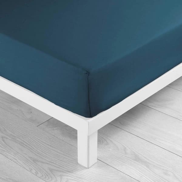 Drap housse 180x200 cm - DOUCEUR D'INTERIEUR - 100% bomull - Blå