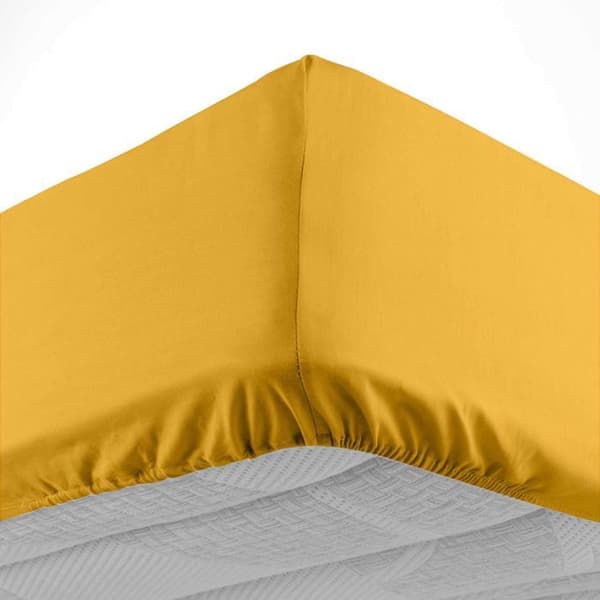 Drahtäck 140x190 cm - Huvud 30 cm - 100% bomull - Gul