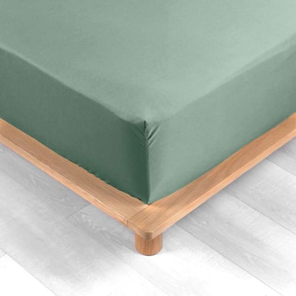 Drap housse 90x190 cm - Percale 100% bomull - DOUCEUR D'INTERIEUR - Lind - Huvud 30 cm