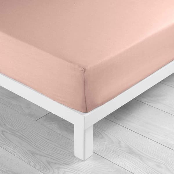 Drap housse 140x190 cm - Bonnet 30 cm - 100% bomull - Rosa