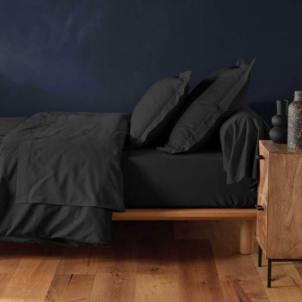 Drap Housse "Lina" 180x200cm Svart